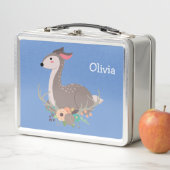 Blumenwald Hirsche Personalisiert Metall Brotdose (Beispiel)