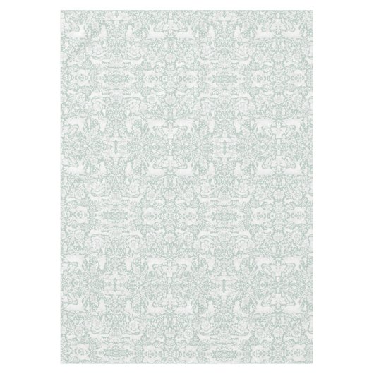 Blumenwald-Light Grünwald Tiermuster Tischdecke (Vorderseite)