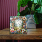 Blumenwald mit Inspiration John 14:6 Verse Fliese