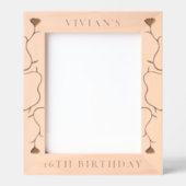 Blumenwald personalisieren Foto Geätzte Rahmen (Vorderseite)