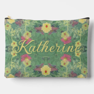 Blumenwaldfuß/Name Druckknopfbeutel Zubehörtasche