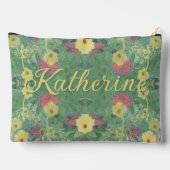 Blumenwaldfuß/Name Druckknopfbeutel Zubehörtasche (Rückseite)