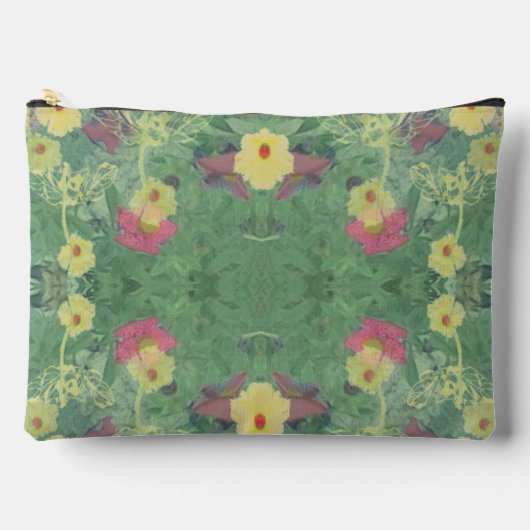 Blumenwaldfußboden Druck Nähtasche Zubehörtasche (Vorderseite)