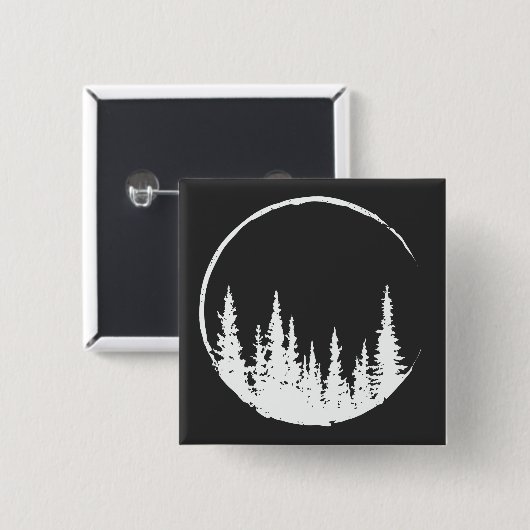 Blumenwaldkreislauf-Baum Liebeswald Baum Button (Vorne & Hinten)