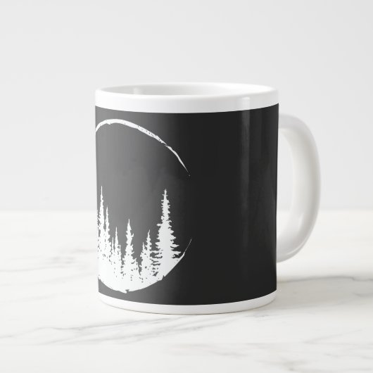 Blumenwaldkreislauf-Baum Liebeswald Baum Jumbo-Tasse (Vorderseite Rechts)