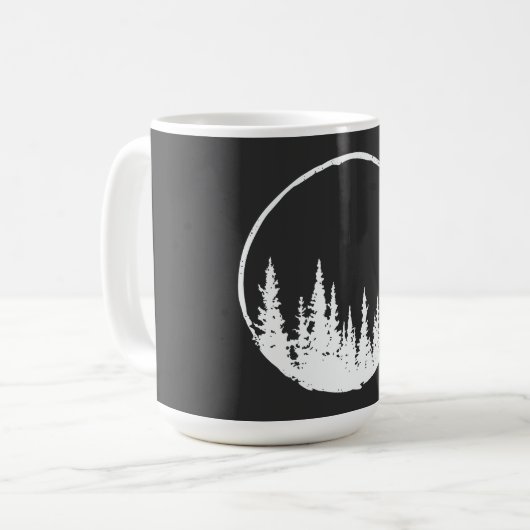 Blumenwaldkreislauf-Baum Liebeswald Baum Kaffeetasse (Vorderseite Links)