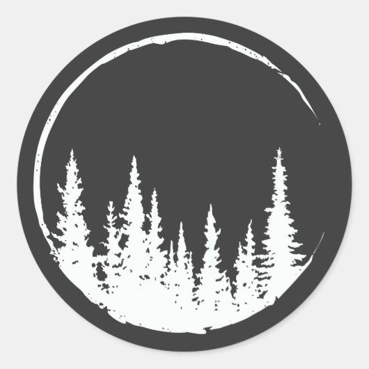 Blumenwaldkreislauf-Baum Liebeswald Baum Runder Aufkleber (Vorderseite)