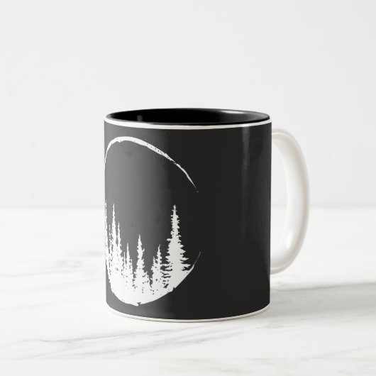 Blumenwaldkreislauf-Baum Liebeswald Baum Zweifarbige Tasse (VorderseiteRechts)