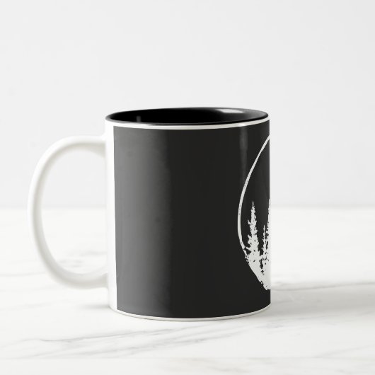 Blumenwaldkreislauf-Baum Liebeswald Baum Zweifarbige Tasse (Links)