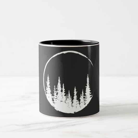 Blumenwaldkreislauf-Baum Liebeswald Baum Zweifarbige Tasse (Mittel)