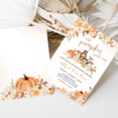 Blumenwaldlandtiere Kinderdusche Einladung