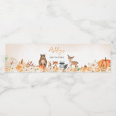 Blumenwaldlandtiere Kinderdusche Wasserflaschenetikett (Einzelnes Label)