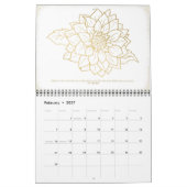 Blumenwallkalender 2023 | Gold Kalender (Feb 2027)