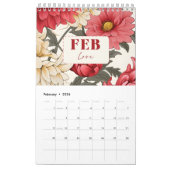 Blumenwallkalender 2024 mit positiven Worten Kalender (Feb 2026)