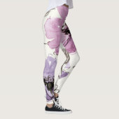 Blumenwaltz-Pflaumewatercolor-Blumen Leggings (Rechts)