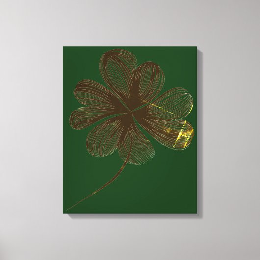 Blumenwandkunst | Vierblattklee Leinwanddruck (Vorderseite)