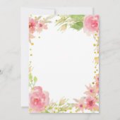 Blumenwäsche-Duschen-Einladung Einladung (Rückseite)