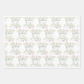 Blumenwasser Alphabet Babydusche Geschenkwrake Geschenkpapier Set (Vorderseite 3)