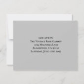 Blumenwasser Blume Hochzeit rot-weiß Mitteilungskarte (Rückseite)