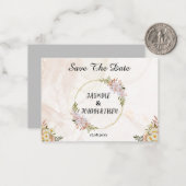 Blumenwasser Blume Hochzeit rot-weiß Mitteilungskarte (Vorderseite/Rückseite Beispiel)