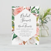 Blumenwasser Bridal Dusche Einladung (Stehend Vorderseite)