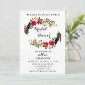 Blumenwasser Bridal Dusche Einladung (Stehend Vorderseite)