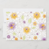 Blumenwasser Bridal Dusche Einladung Lila (Rückseite)