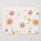 Blumenwasser-Bridal-Dusche Einladung - Rosa (Rückseite)