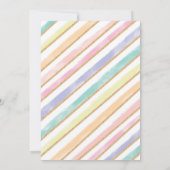 Blumenwasser Einhorn Kinderdusche Einladung (Rückseite)