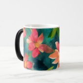 Blumenwasser-Farbmuster Verwandlungstasse (Vorderseite Links)