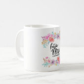 Blumenwasser-Farbzukünftige Frau Mug Kaffeetasse (Vorderseite Links)