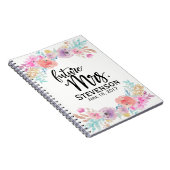 Blumenwasser-Farbzukünftige Frau Notebook Notizblock (Rechte Seite)