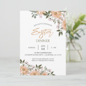 Blumenwasser Frühlingsfest Ostern Abendessen Einladung (Stehend Vorderseite)