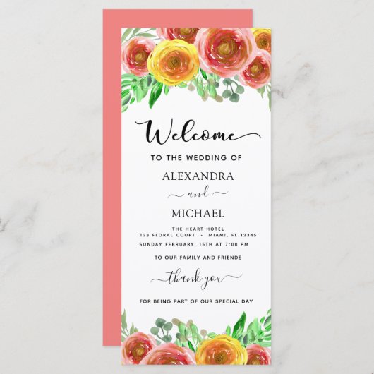 Blumenwasser-Händlerbriefprogramm (Vorne/Hinten)