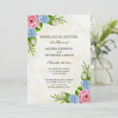 Blumenwasser Hochzeit Probe Einladung (Stehend Vorderseite)