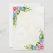 Blumenwasser Hochzeit Probe Einladung (Rückseite)