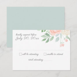 Blumenwasser-Hochzeit RSVP Einladung