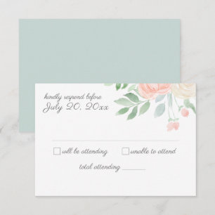 Blumenwasser-Hochzeit RSVP Einladung