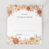 Blumenwasser Hochzeitsfeier Platzkarte (Außenseite Aufgefaltet)
