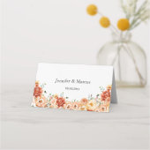 Blumenwasser Hochzeitsfeier Platzkarte (Rückseite)