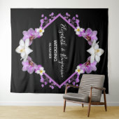 Blumenwasser Hochzeitskabine Foto Hintergrund Wandteppich (Beispiel (Horizontal))