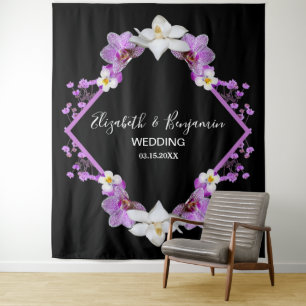 Blumenwasser Hochzeitskabine Foto Hintergrund Wandteppich
