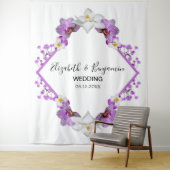 Blumenwasser Hochzeitskabine Foto Hintergrund Wandteppich (Beispiel)