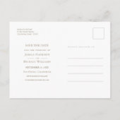 Blumenwasser-Hochzeitsstift Save the Date Foto Einladungspostkarte (Rückseite)