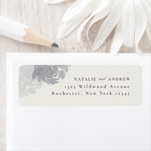 Blumenwasser-Hochzeitsstimmung-Rücksendeadresse (Insitu)