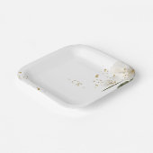 Blumenwasser-Hochzeitstile Pappteller (Gewinkelt)