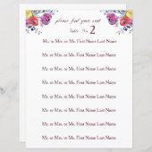 Blumenwasser-Hochzeitszeichen (Vorne/Hinten)