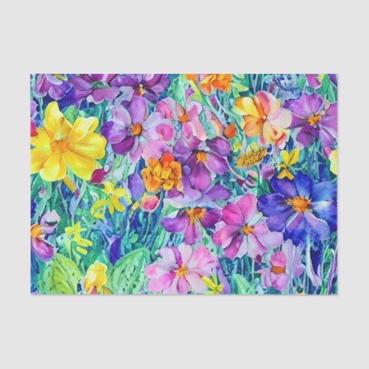 Blumenwasser künstlerische Dekoupage Worthy Seidenpapier (Vorderseite)