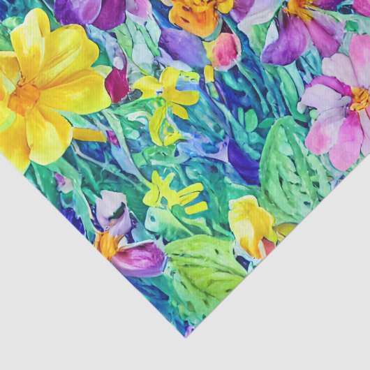 Blumenwasser künstlerische Dekoupage Worthy Seidenpapier (Ausschnitt)