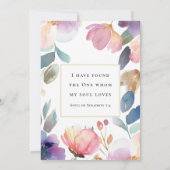 Blumenwasser-Lied der Solomon-Bibelhochzeit Einladung (Rückseite)